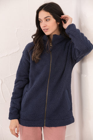 Ladies Seashell Fleece - Navy