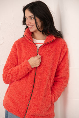 Ladies Seashell Fleece - Poppy
