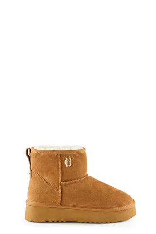 Shearling Platform Boot Tan
