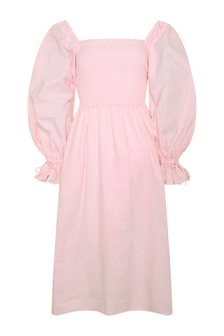 SMOCK DRESS PALE PINK
