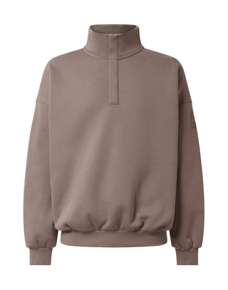 Snap Collar Sierra Sweatshirt in Pebble
