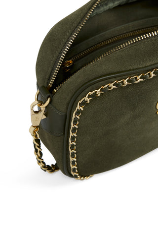 SOHO CAMERA BAG OLIVE SUEDE