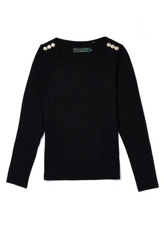 Long Sleeve Crew Neck Tee Black