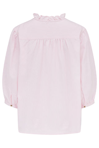 Ladies Thea Cotton Blouse - Pink Stripe