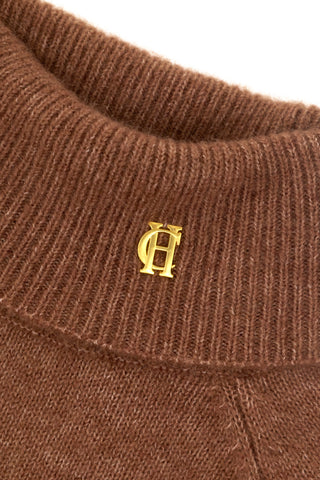 TORI ROLL NECK KNIT - LATTE