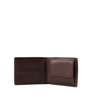 BI-FOLD WALLET WITH POCKET CHESTNUT