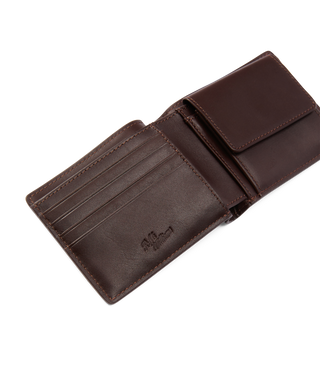 BI-FOLD WALLET WITH POCKET CHESTNUT