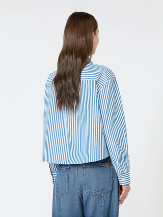 Cotton poplin shirt - CORNFLOWER BLUE