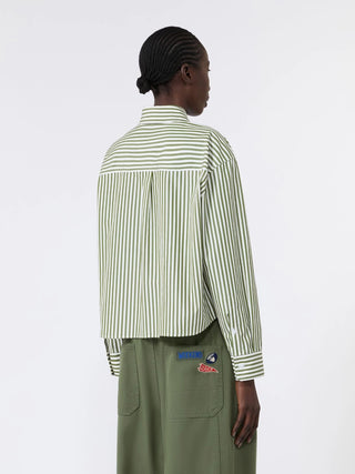 Cotton poplin shirt - GREEN