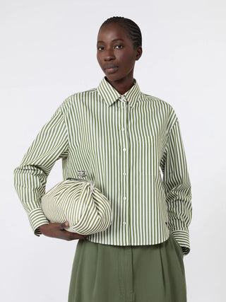 Cotton poplin shirt - GREEN
