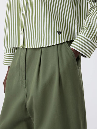 Cotton poplin shirt - GREEN