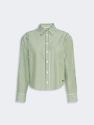 Cotton poplin shirt - GREEN