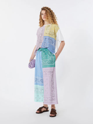 Printed cotton poplin trousers - MULTICOLOUR