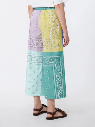 Printed cotton poplin trousers - MULTICOLOUR