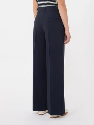 Woollen cloth palazzo trousers - NAVY