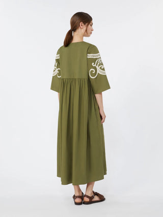 Soft cotton poplin dress - KHAKI