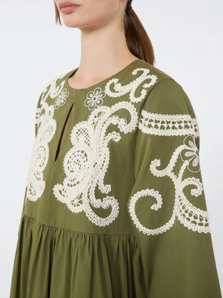 Soft cotton poplin dress - KHAKI