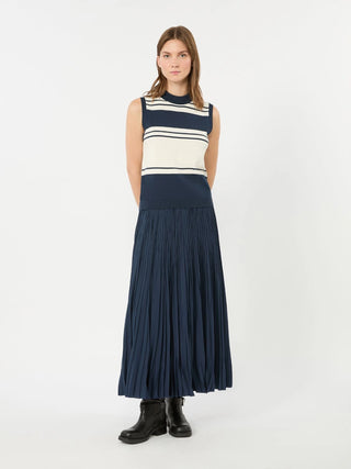 Stretch viscose sweater - NAVY