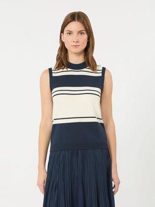 Stretch viscose sweater - NAVY