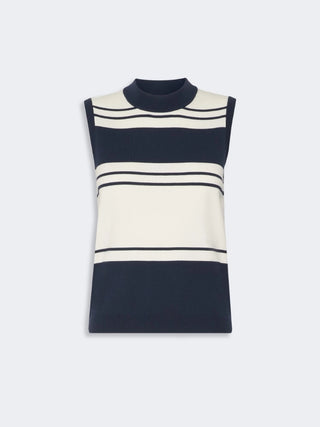 Stretch viscose sweater - NAVY