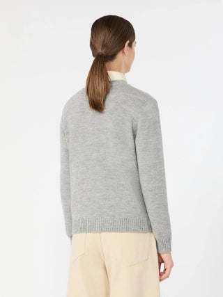 Alpaca and wool-blend yarn sweater - LIGHT GREY