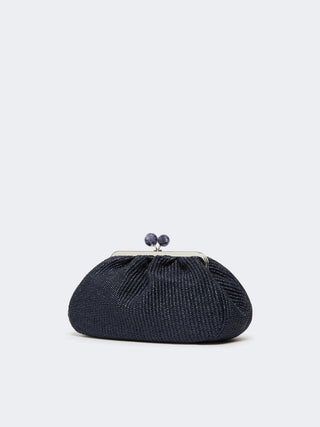 Medium raffia-effect Pasticcino bag - ULTRAMARINE