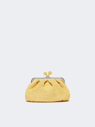 Small raffia-effect Pasticcio Bag - YELLOW