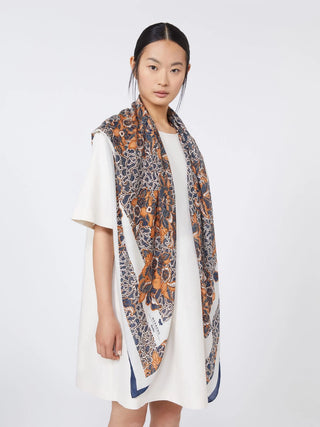 Modal and silk maxi square - ULTRAMARINE