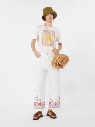 Cotton jersey T-shirt - ECRU