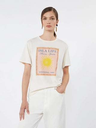 Cotton jersey T-shirt - ECRU