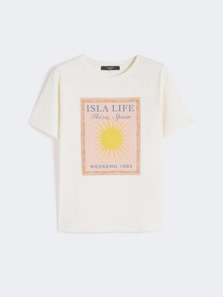 Cotton jersey T-shirt - ECRU