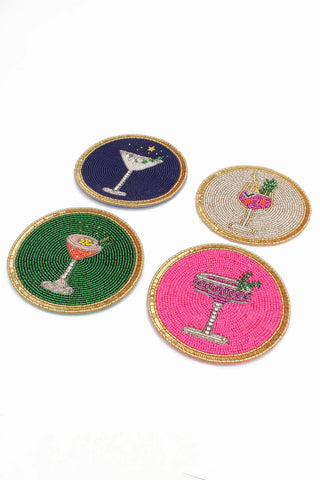 WINTER COCKTAIL COASTERS - PACK OF FOUR