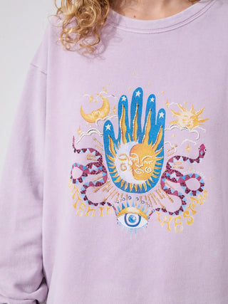 Written in the Stars Beaded Sweatshirt Lilac