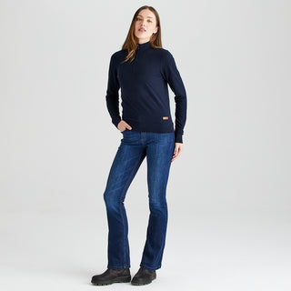 Womens Melford Knit 1/4 Zip - Navy