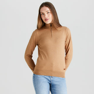 Womens Melford Knit 1/4 Zip - Sienna