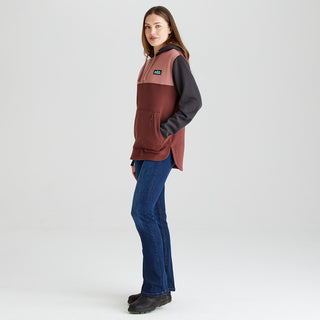 Ridgeline Womens Tribe Hoodie Oxblood Tri Colour