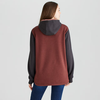 Ridgeline Womens Tribe Hoodie Oxblood Tri Colour