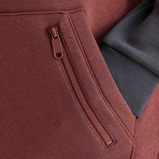 Ridgeline Womens Tribe Hoodie Oxblood Tri Colour
