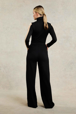 Wide Leg Pant Black Black