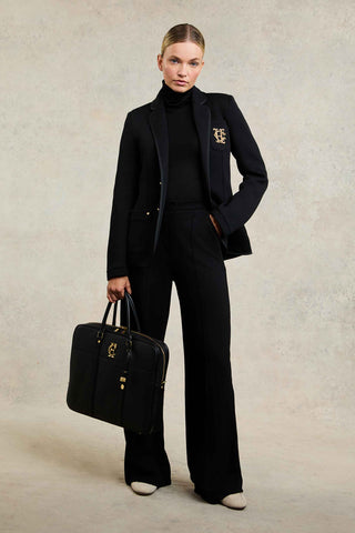 Wide Leg Pant Black Black