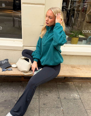 Snap Collar Sierra Sweatshirt Teal