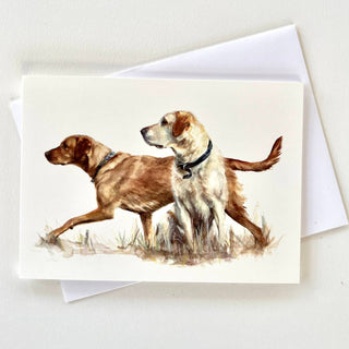 Yellow Labradors - Greeting Card