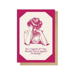 Regrets Greetings Card
