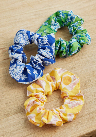 Block Print Scrunchie - Mixed Prints
