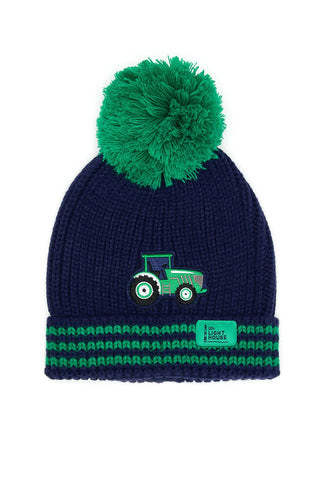 Bobbie Bobble Hat - Green Tractor Stripes