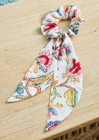 Taruni Block Print Hair Scrunchie With Tie