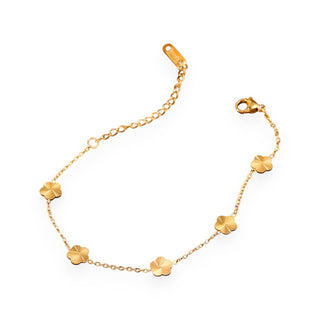 5 Flower Bracelet in Gold