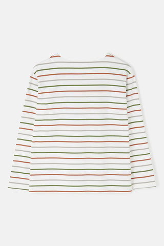 Causeway Breton Top - Sea Kelp Rust Stripe