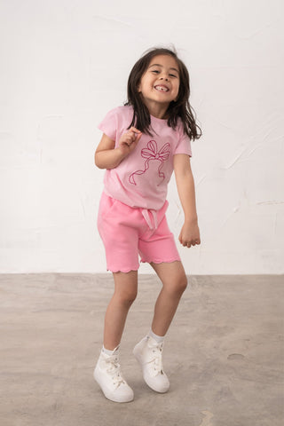 Causeway Tie Top - Pink Bow