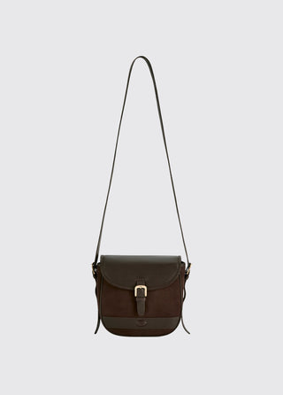 Clara Ladies Leather Saddle Bag- Mocha